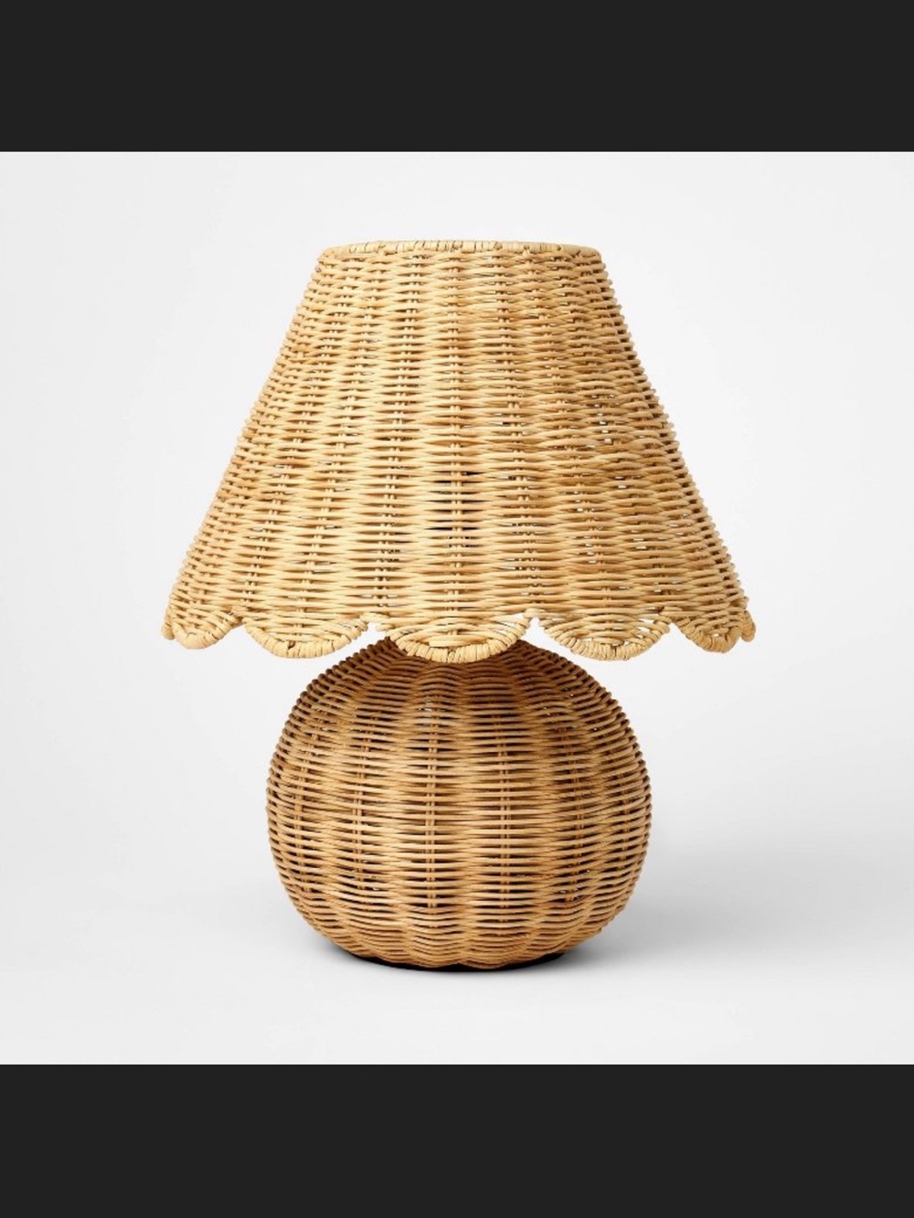Table Lamp with Woven / Wicker Base and Woven Shade - Threshold by Studio McGee